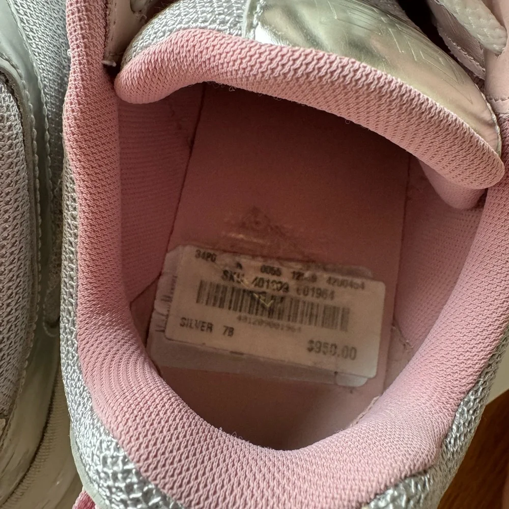 Givenchy Silver Sneakers with Pink Accents